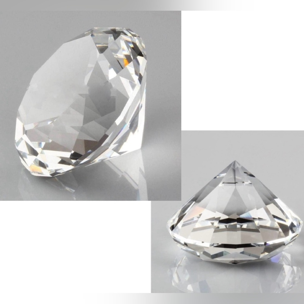 Clear Crystal Diamond Glass Paperweight Decorative Glass Diamonds Wedding